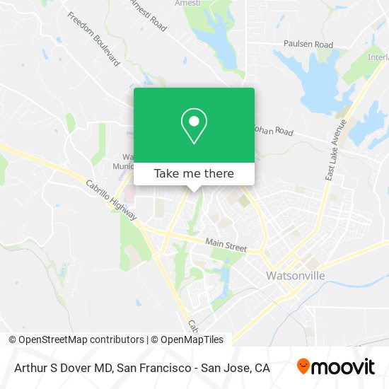 Arthur S Dover MD map