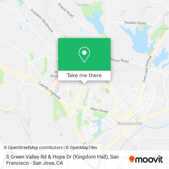 Mapa de S Green Valley Rd & Hope Dr (Kingdom Hall)