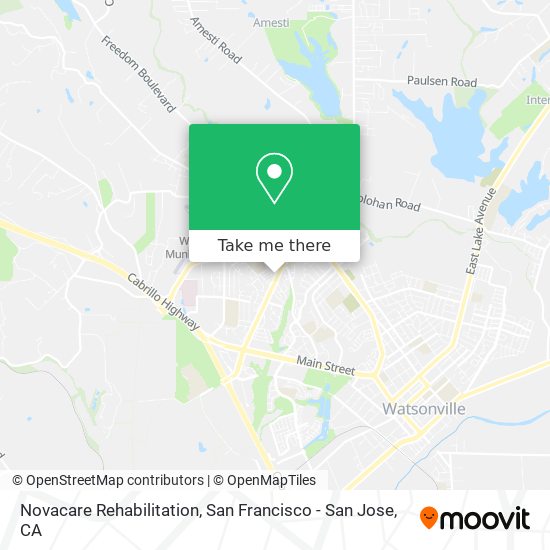 Mapa de Novacare Rehabilitation