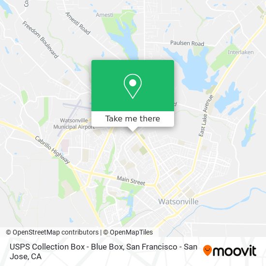 Mapa de USPS Collection Box - Blue Box