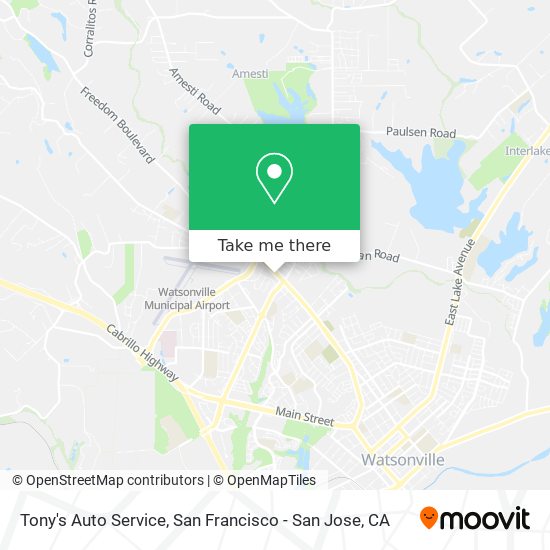 Mapa de Tony's Auto Service