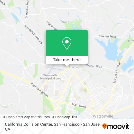 California Collision Center map