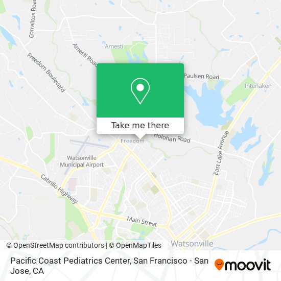 Pacific Coast Pediatrics Center map