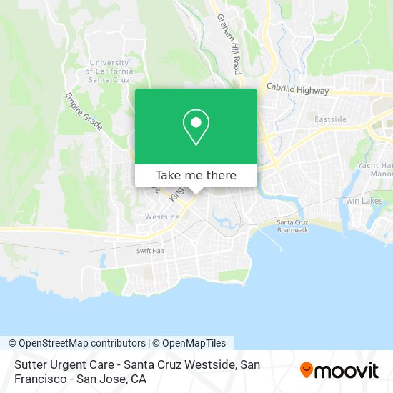 Mapa de Sutter Urgent Care - Santa Cruz Westside