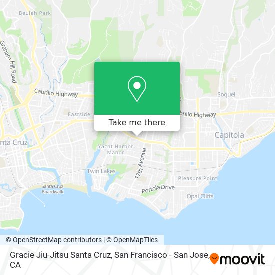 Gracie Jiu-Jitsu Santa Cruz map