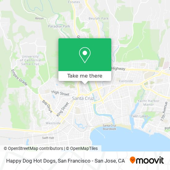 Mapa de Happy Dog Hot Dogs