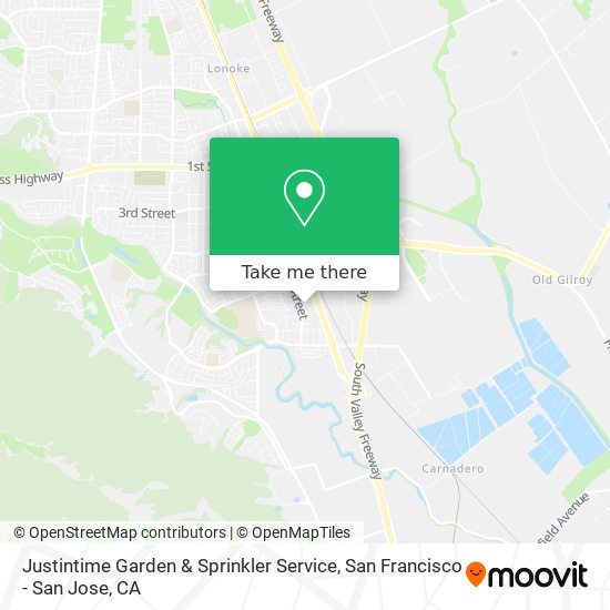 Justintime Garden & Sprinkler Service map