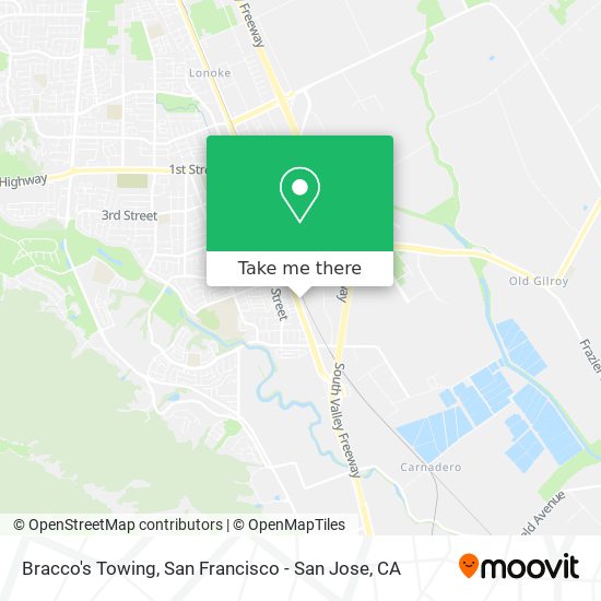 Bracco's Towing map