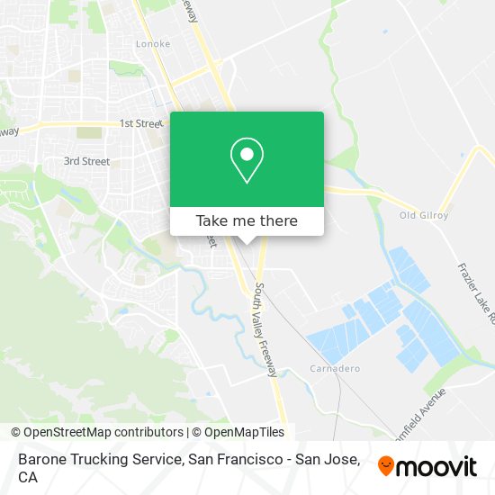 Barone Trucking Service map