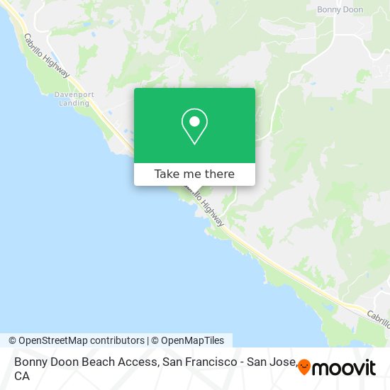 Bonny Doon Beach Access map