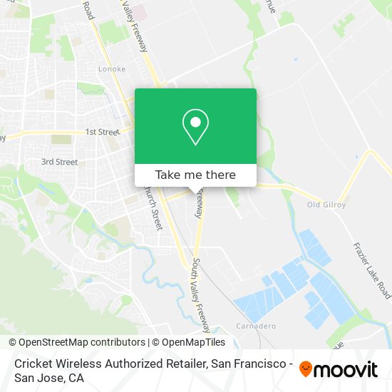 Mapa de Cricket Wireless Authorized Retailer