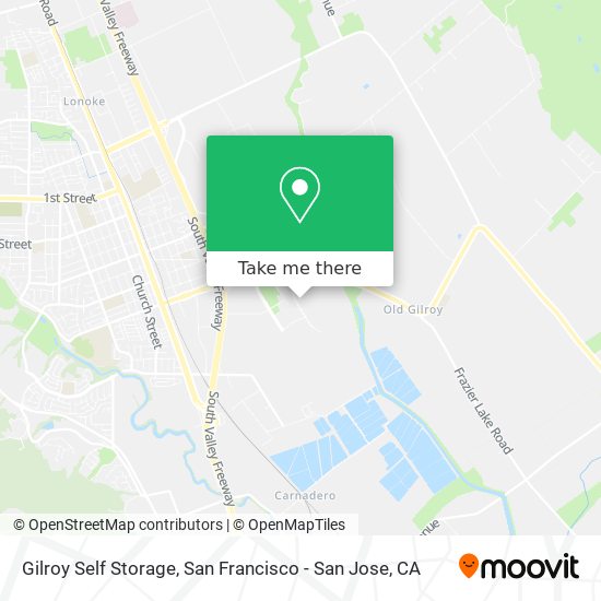 Mapa de Gilroy Self Storage