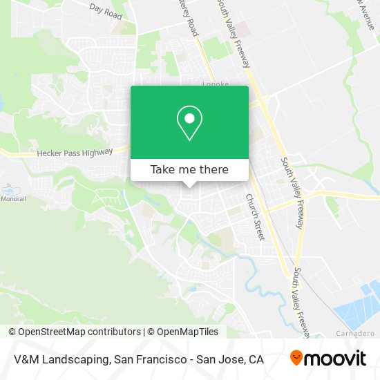 V&M Landscaping map