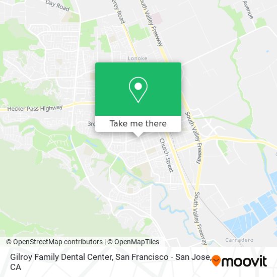 Mapa de Gilroy Family Dental Center