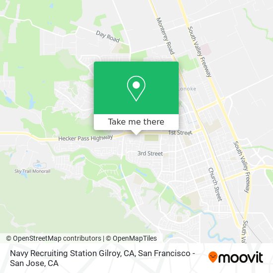 Navy Recruiting Station Gilroy, CA map