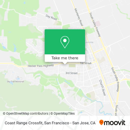 Coast Range Crossfit map