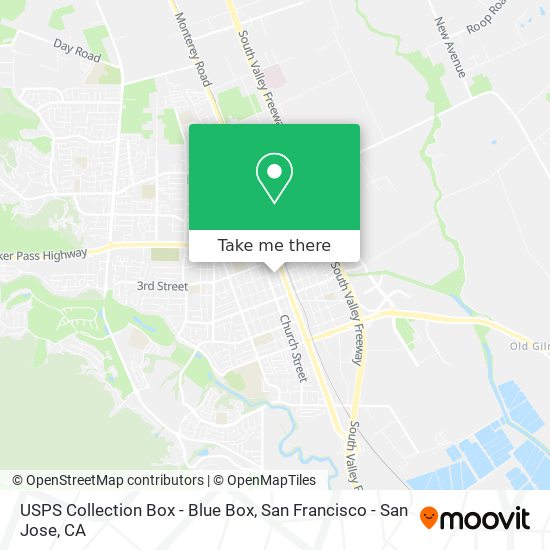 Mapa de USPS Collection Box - Blue Box