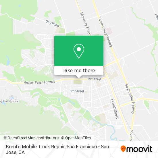 Brent's Mobile Truck Repair map