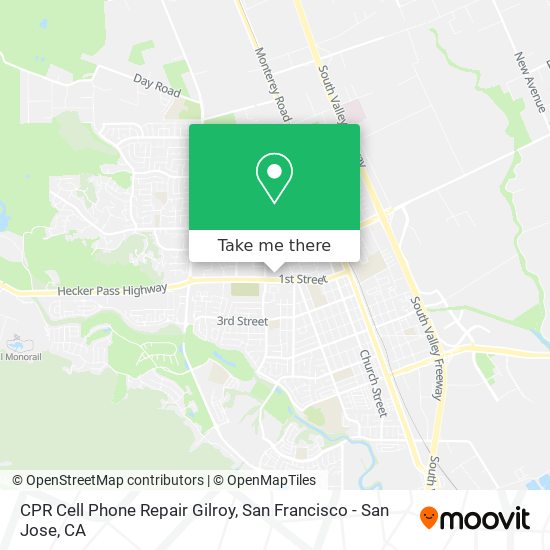 CPR Cell Phone Repair Gilroy map
