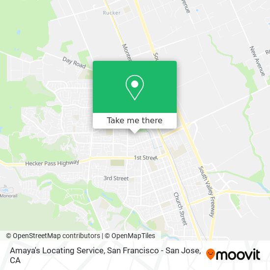 Amaya's Locating Service map