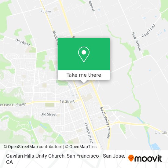 Gavilan Hills Unity Church map