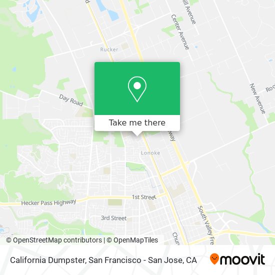 California Dumpster map