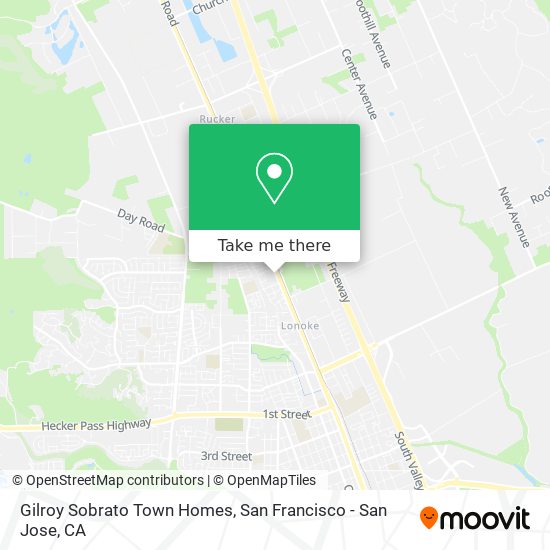 Gilroy Sobrato Town Homes map