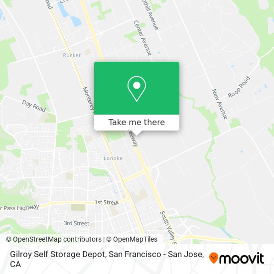 Mapa de Gilroy Self Storage Depot