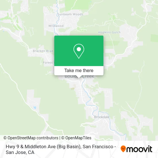 Mapa de Hwy 9 & Middleton Ave (Big Basin)