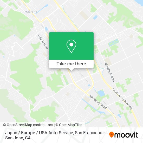 Mapa de Japan / Europe / USA Auto Service