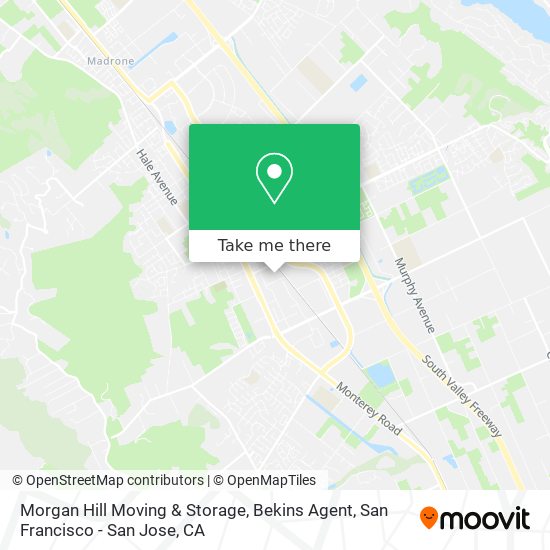 Mapa de Morgan Hill Moving & Storage, Bekins Agent