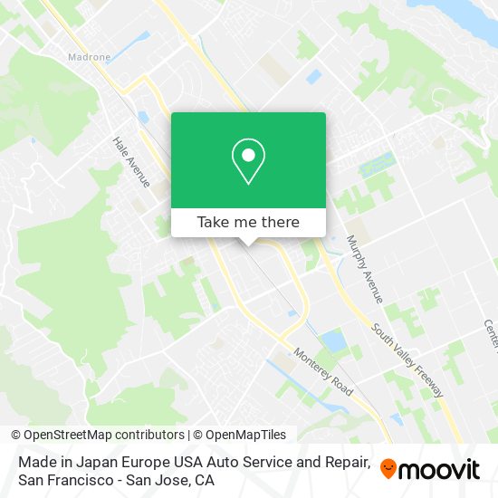 Mapa de Made in Japan Europe USA Auto Service and Repair