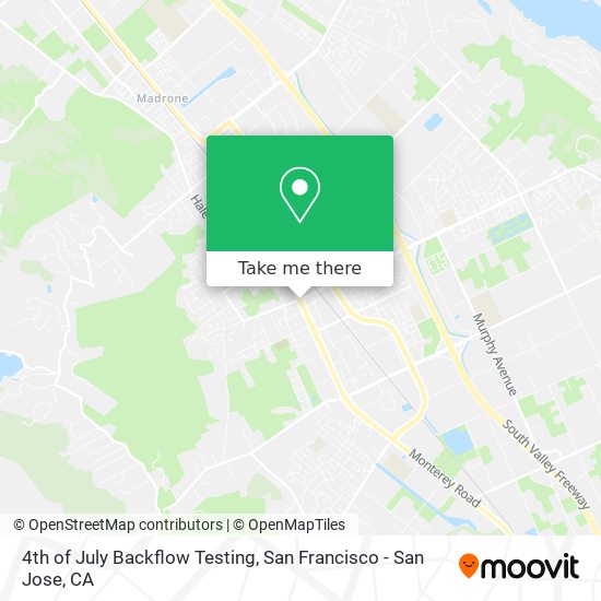 Mapa de 4th of July Backflow Testing