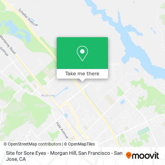 Site for Sore Eyes - Morgan Hill map