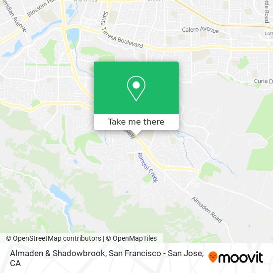 Almaden & Shadowbrook map
