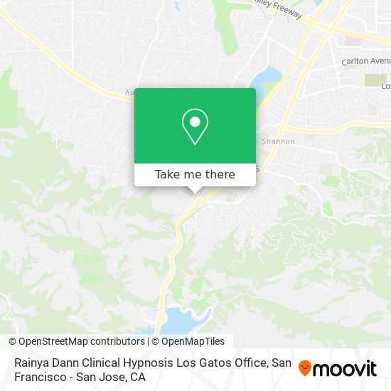 Rainya Dann Clinical Hypnosis Los Gatos Office map