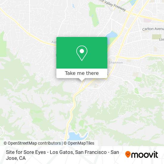 Site for Sore Eyes - Los Gatos map