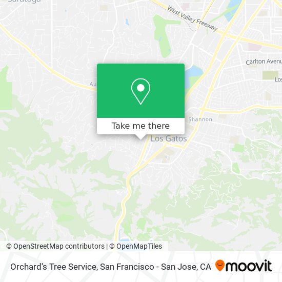 Orchard's Tree Service map