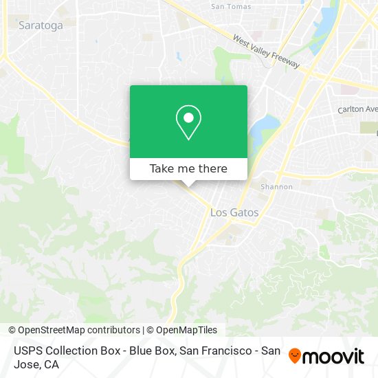 USPS Collection Box - Blue Box map