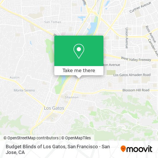 Mapa de Budget Blinds of Los Gatos