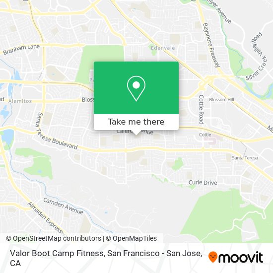 Valor Boot Camp Fitness map