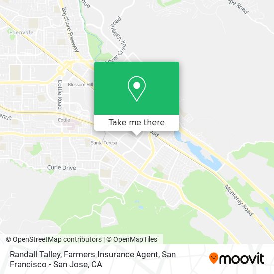 Mapa de Randall Talley, Farmers Insurance Agent
