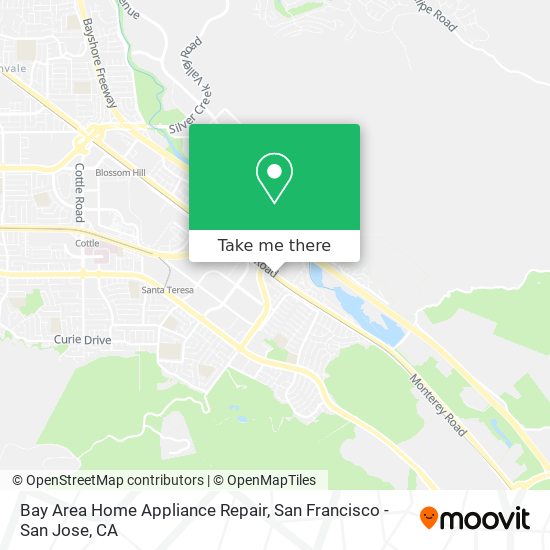 Mapa de Bay Area Home Appliance Repair