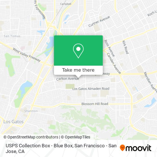 USPS Collection Box - Blue Box map