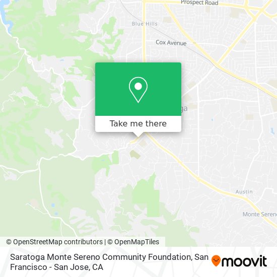 Mapa de Saratoga Monte Sereno Community Foundation