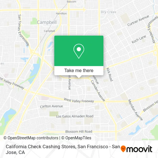 California Check Cashing Stores map