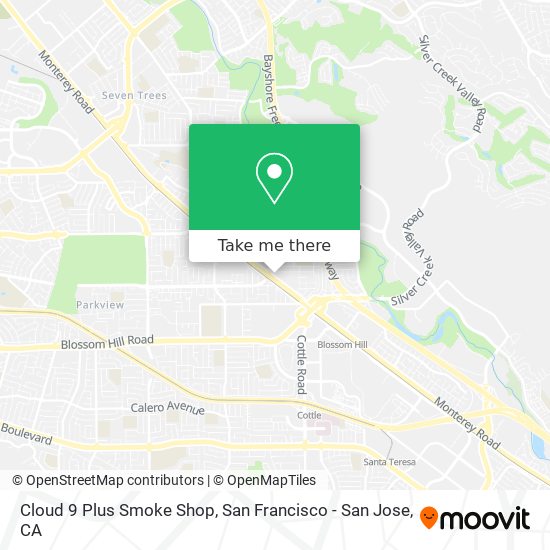 Mapa de Cloud 9 Plus Smoke Shop