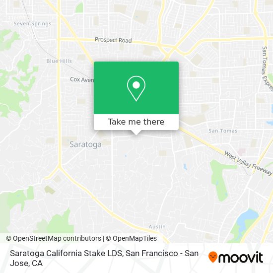 Saratoga California Stake LDS map