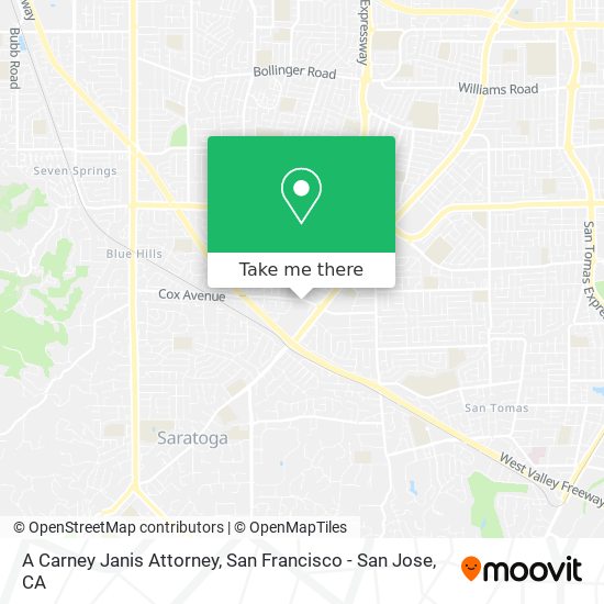Mapa de A Carney Janis Attorney