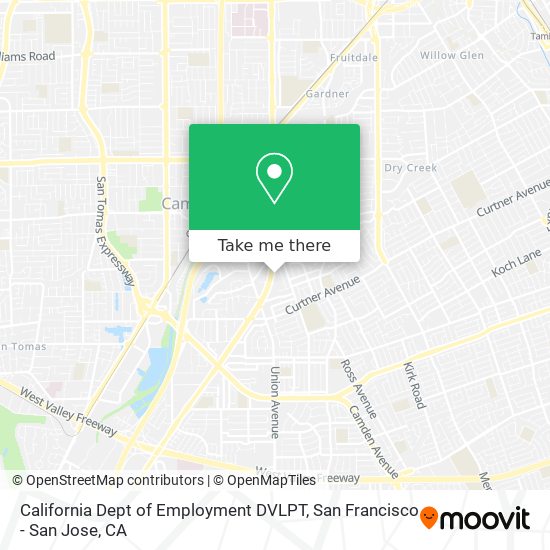 California Dept of Employment DVLPT map